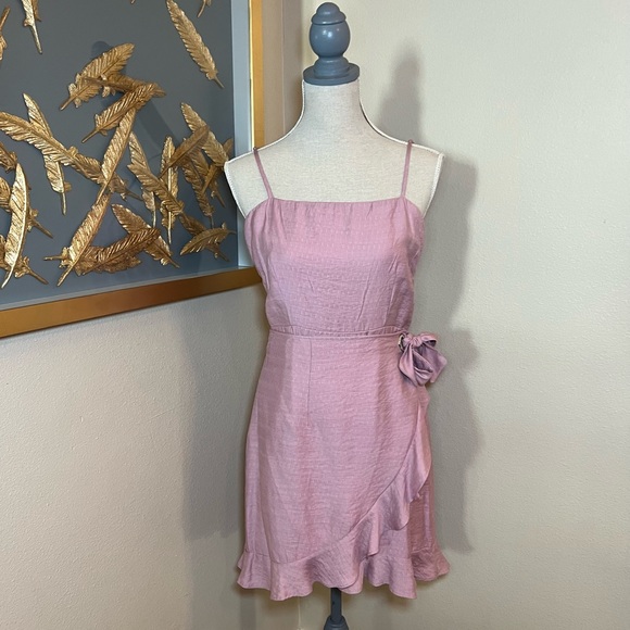 Selfie Leslie Peoria Cami Strap Wrap Dress Blush - Picture 10 of 10